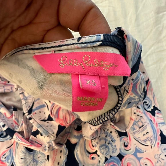 Lilly Pulitzer Dani Ruffled Abstract Shift Dress (1) - Picture 7 of 9